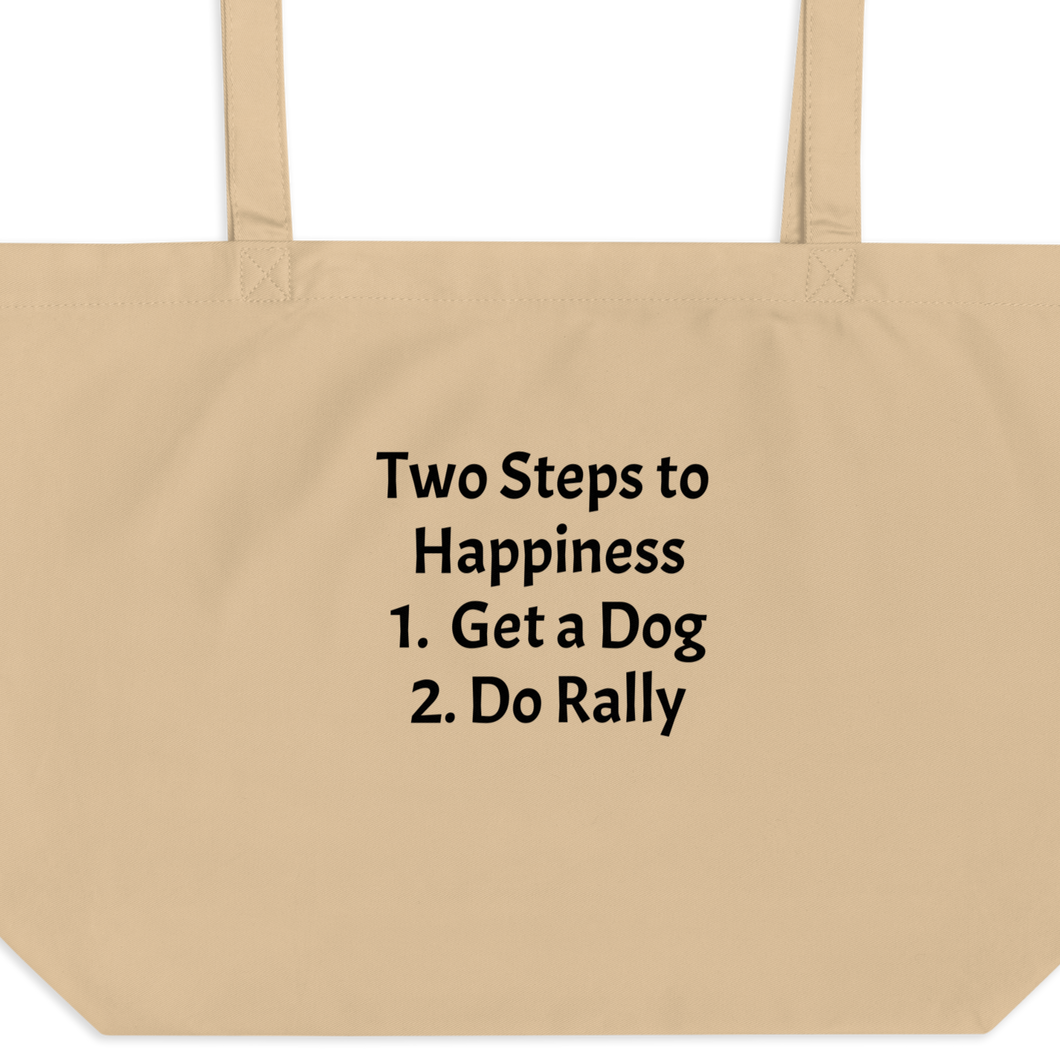2 Steps to Happiness - Rally X-Large Tote/ Shopping Bags