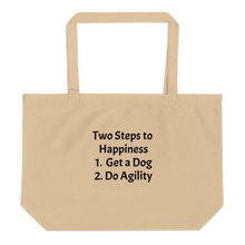 Load image into Gallery viewer, 2 Steps to Happiness - Agility X-Large Tote/ Shopping Bags
