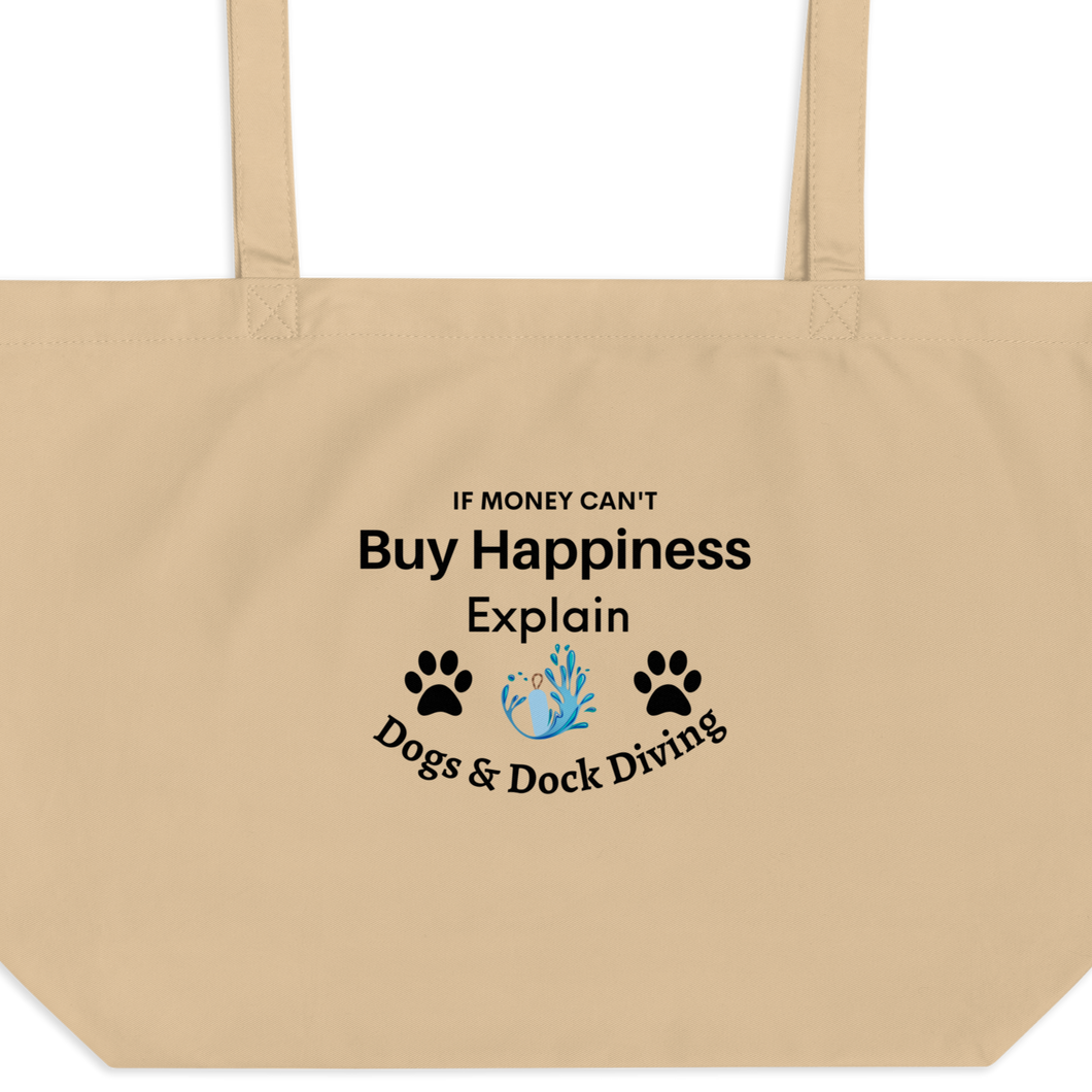 Buy Happiness w/ Dogs & Dock Diving X-Large Tote/ Shopping Bags