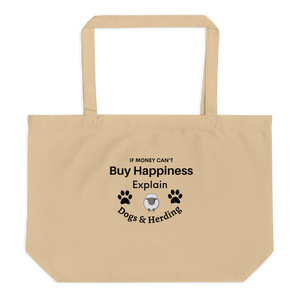 Buy Happiness w/ Dogs & Sheep Herding X-Large Tote/ Shopping Bags