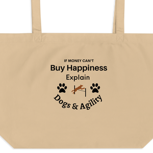 Buy Happiness w/ Dogs & Agility X-Large Tote/ Shopping Bags