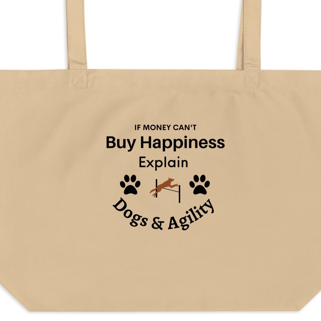 Buy Happiness w/ Dogs & Agility X-Large Tote/ Shopping Bags