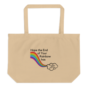 End of Your Rainbow with Cloud X-Large Tote/ Shopping Bags
