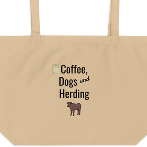 Coffee, Dogs, and Cattle Herding X-Large Tote/ Shopping Bags