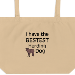 Bestest Cattle Herding Dog X-Large Tote/ Shopping Bags