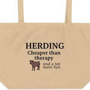 Cattle Herding Cheaper Than Therapy X-Large Tote/ Shopping Bags