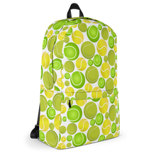 Load image into Gallery viewer, Allover Multi-Colored Tennis Balls Dog Backpack
