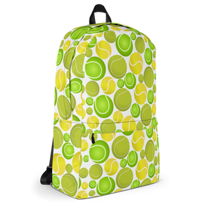 Allover Multi-Colored Tennis Balls Dog Backpack
