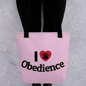 I Heart Obedience Tote Bag-Lt. Purple