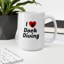 Load image into Gallery viewer, I Heart w/ Paw Dock Diving Mug
