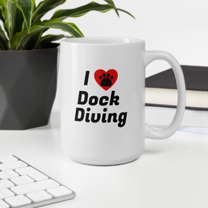 I Heart w/ Paw Dock Diving Mug