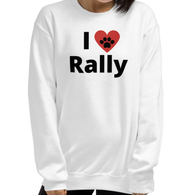 I Heart w/ Paw Rally Sweatshirts - Light