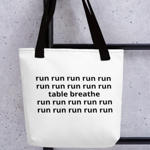 Run/Breathe Agility Tote Bag-White