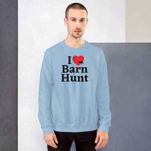 I Heart w/ Rat Barn Hunt Sweatshirts - Light