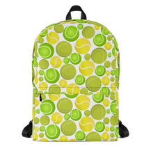 Load image into Gallery viewer, Allover Multi-Colored Tennis Balls Dog Backpack
