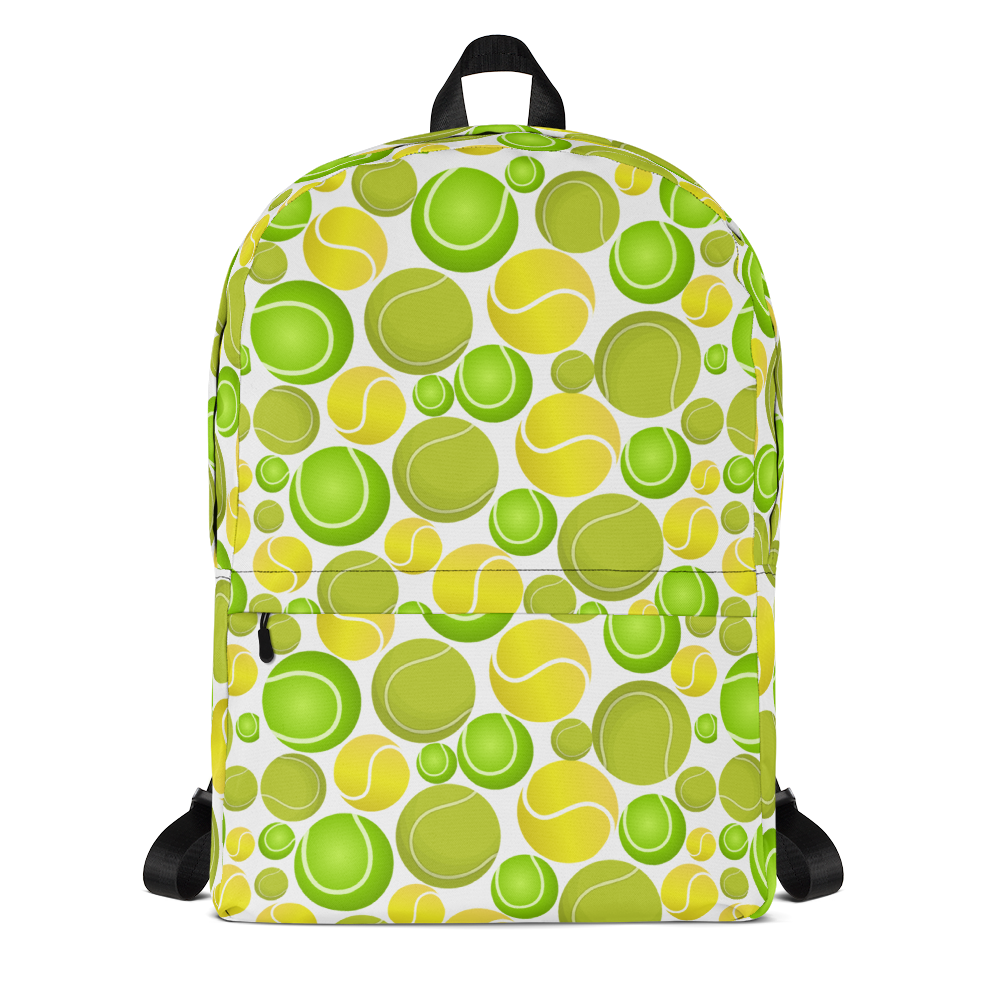 Allover Multi-Colored Tennis Balls Dog Backpack