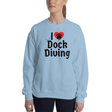 Load image into Gallery viewer, I Heart w/ Paw Dock Diving Sweatshirts - Light
