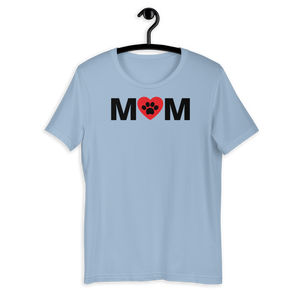 Mom w/ Dog Paw in Heart Light T-Shirts