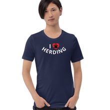 Load image into Gallery viewer, I Heart w/ Paw Herding T-Shirts - Dark
