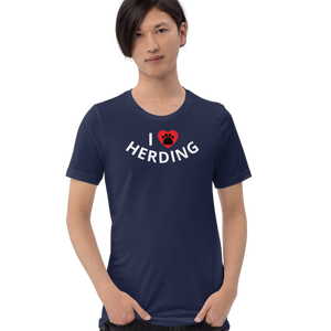 I Heart w/ Paw Herding T-Shirts - Dark