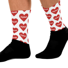 Load image into Gallery viewer, Allover Flyball in Hearts Socks-White
