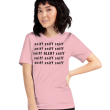 Load image into Gallery viewer, Sniff Sniff ALERT Nose Work &amp; Scent Work T-Shirts - Light
