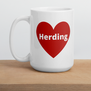 Herding in Heart Mug