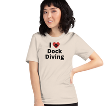 Load image into Gallery viewer, I Heart w/ Paw Dock Diving T-Shirts - Light

