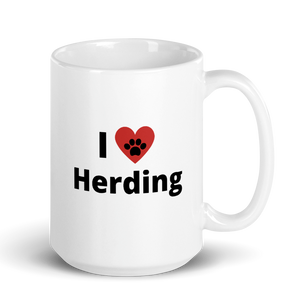 I Heart w/ Paw Herding Mug