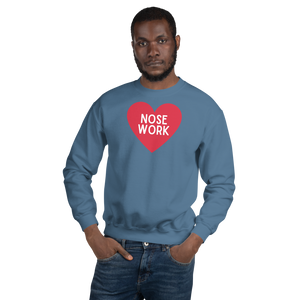 Nose Work in Heart Sweatshirts