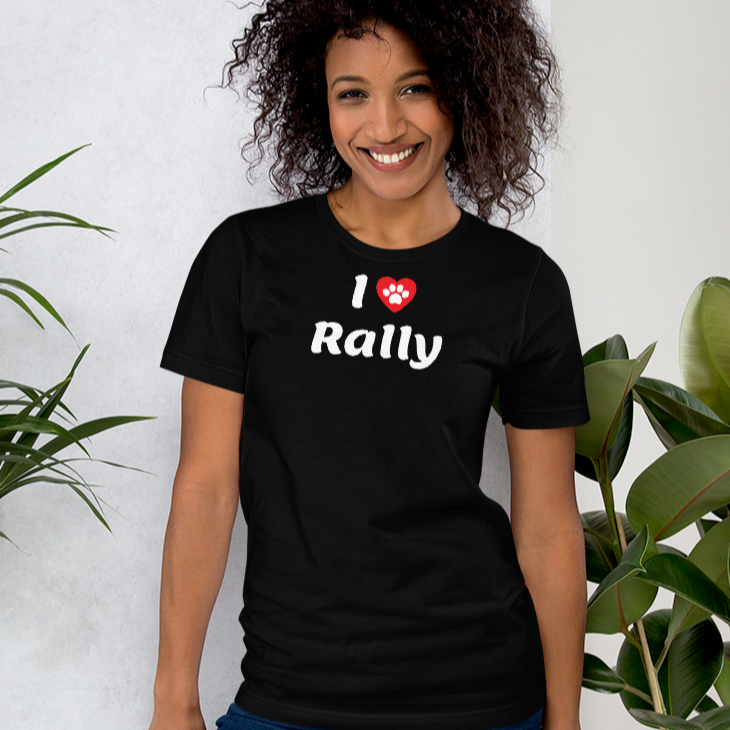 I Heart w/ Paw Rally T-Shirts - Dark