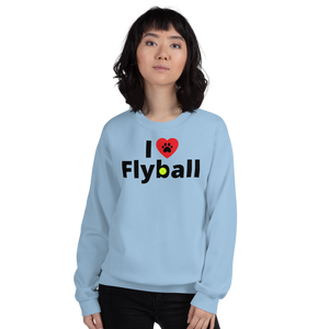 I Heart w/ Paw Flyball Sweatshirts - Light