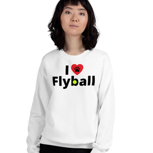 I Heart w/ Paw Flyball Sweatshirts - Light
