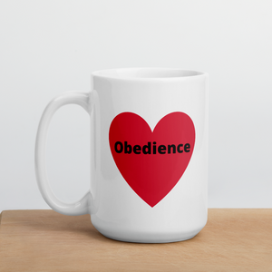 Obedience in Heart Mug