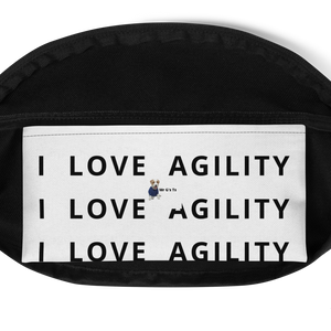 Agility in Heart Fanny Pack-White