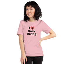Load image into Gallery viewer, I Heart w/ Paw Dock Diving T-Shirts - Light
