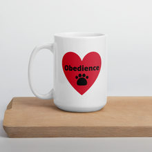 Load image into Gallery viewer, Obedience w/ Paw in Heart Mug
