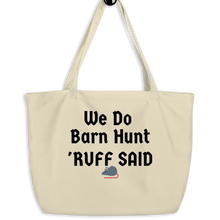 Load image into Gallery viewer, Ruff Barn Hunt w/ Rat X-Large Tote/Shopping Bag-Oyster
