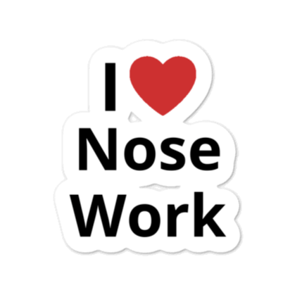 I Heart Nose Work Sticker-5.5x5.5