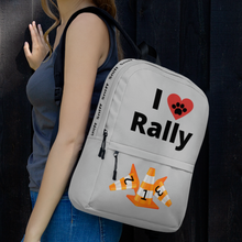 Load image into Gallery viewer, I Heart w/ Paw Rally &amp; Cones Backpack-Grey
