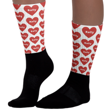 Load image into Gallery viewer, Allover Rally in Hearts Socks-White
