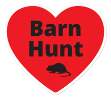 Load image into Gallery viewer, Barn Hunt w/ Rat in Heart Sticker-4x4 or 5.5x5.5
