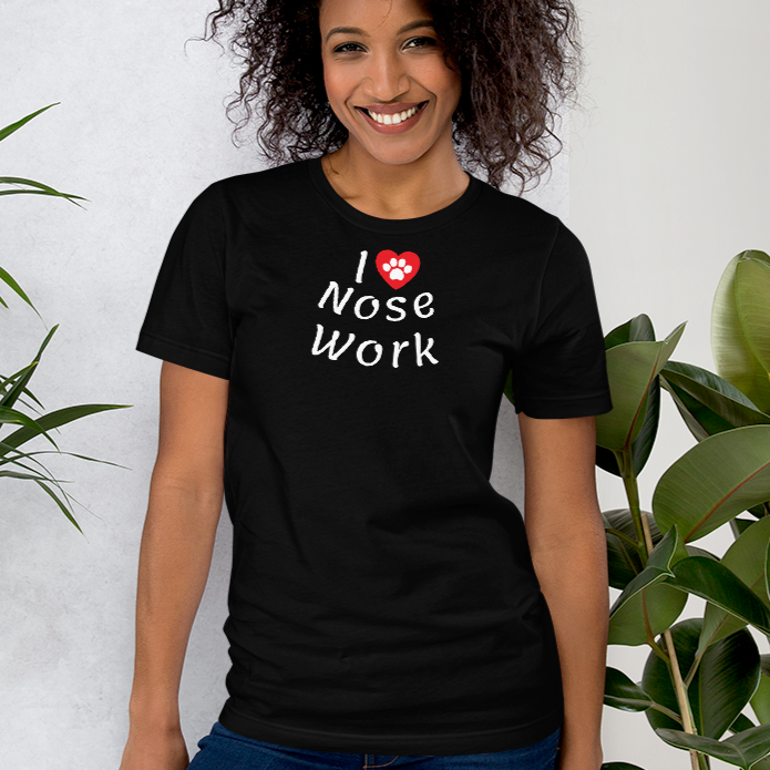 I Heart w/ Paw Nose Work T-Shirts - Dark