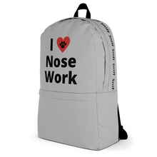 Load image into Gallery viewer, I Heart Nose Work Backpack-Grey
