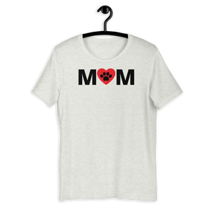 Mom w/ Dog Paw in Heart Light T-Shirts