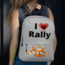 Load image into Gallery viewer, I Heart w/ Paw Rally &amp; Cones Backpack-Grey
