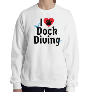 I Heart w/ Paw Dock Diving Sweatshirts - Light
