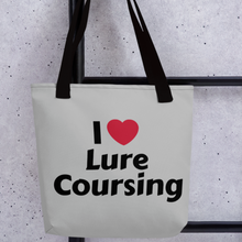 Load image into Gallery viewer, I Heart Lure Coursing Tote Bag-Grey
