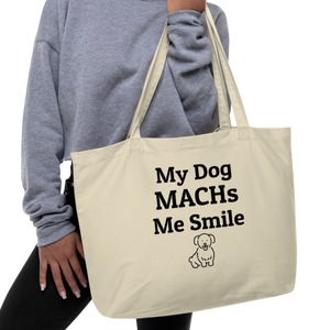 Agility MACH Smile w/ Dog X-tra Large Tote/ Shopping Bags