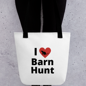 I Heart w/ Rat Barn Hunt Bag-White